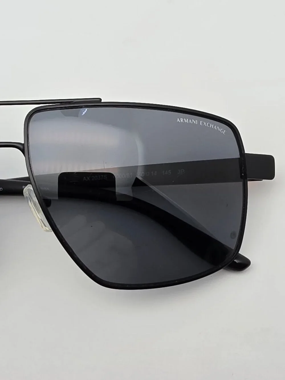 Armani Exchange AX2037S Matte Black Frame Polarized Grey Lens Sunglasses w/ Case